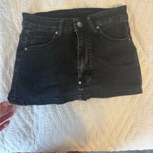 Micro skirt Garage Black Washed Denim Mini Skirt micro